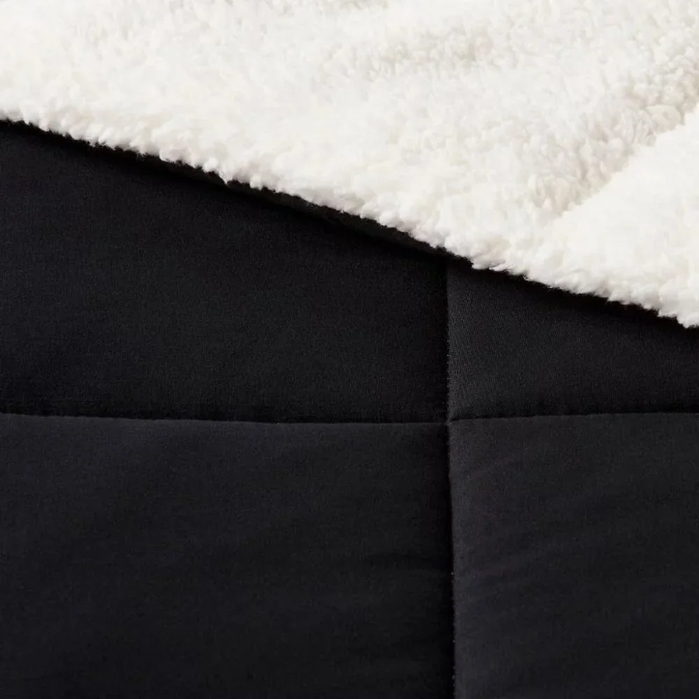 Room Essentials Twin Extra Long Faux Shearling Microfiber Reversible Comforter